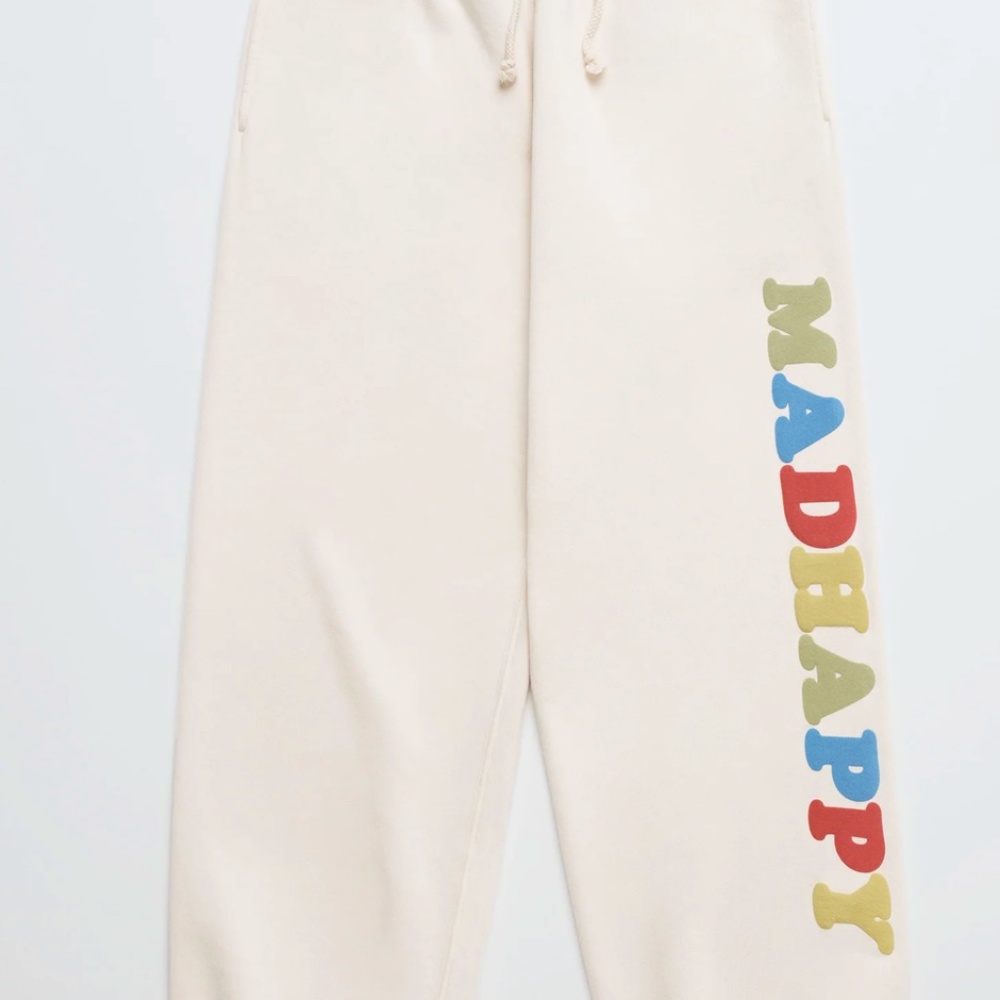 NWT Madhappy Cream and White Joggers